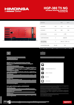 Grupos electrógenos, gasolina HIMOINSA HGP-380 T5 NG