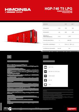 Grupos electrógenos, gasolina HIMOINSA HGP-740 T5 LPG