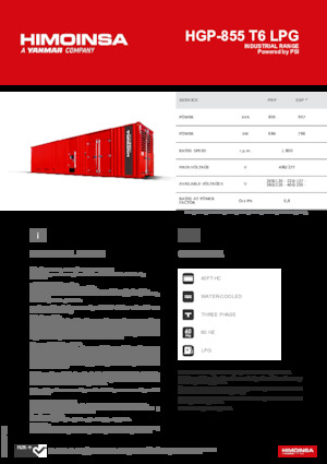 Grupos electrógenos, gasolina HIMOINSA HGP-855 T6 LPG