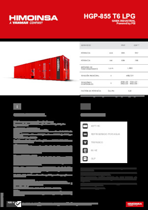 Grupos electrógenos, gasolina HIMOINSA HGP-855 T6 LPG