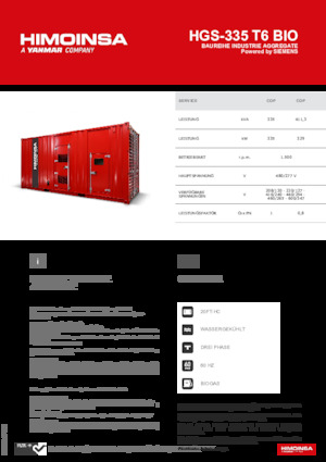 Grupos electrógenos, gasolina HIMOINSA HGS-335 T6 BIO