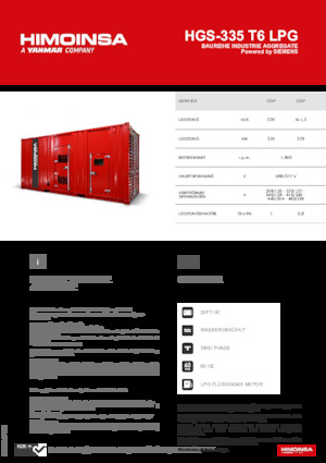 Grupos electrógenos, gasolina HIMOINSA HGS-335 T6 LPG