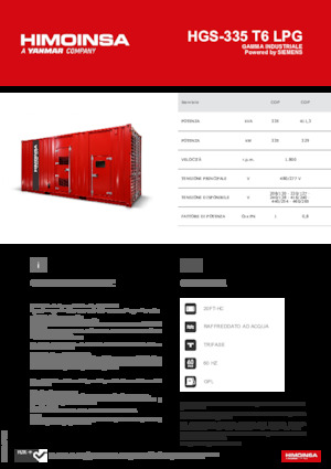 Grupos electrógenos, gasolina HIMOINSA HGS-335 T6 LPG