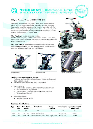 Allanadoras de operador a pie Belidor-Noggerath Moskito SG