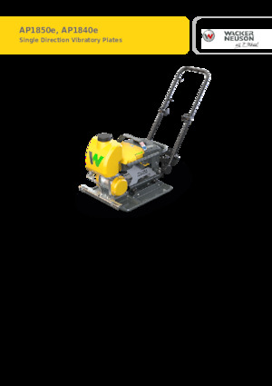 Planchas vibratorias de una dirección Wacker Neuson AP1850e