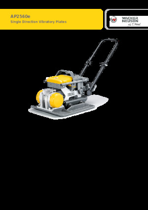 Planchas vibratorias de una dirección Wacker Neuson AP2560e