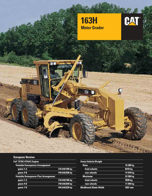 Motoniveladoras Caterpillar 163H