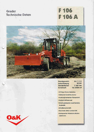 Motoniveladoras O&K F 106.5 A