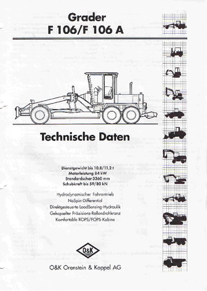 Motoniveladoras O&K F 106