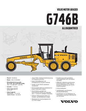 Motoniveladoras Volvo G746B