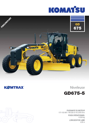Motoniveladoras Komatsu GD675-5