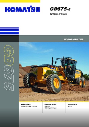 Motoniveladoras Komatsu GD675-6 