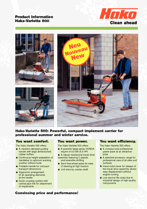 Barredoras manuales Hako Variette 500