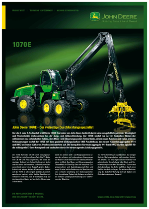 Cosechadoras forestales John Deere 1070 E