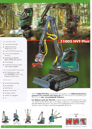 Cosechadoras forestales MHT 11002 HVT Plus