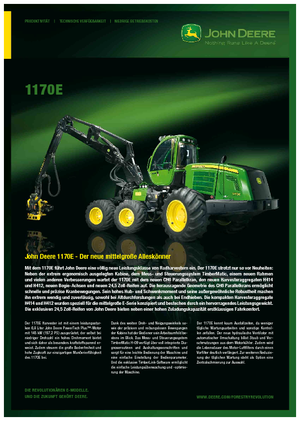 Cosechadoras forestales John Deere 1170 E
