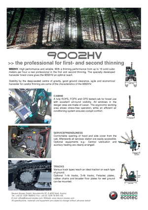 Cosechadoras forestales MHT 9002 HV