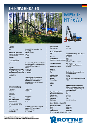 Cosechadoras forestales Rottne H 11 C