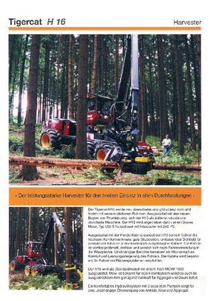 Cosechadoras forestales Tigercat H 16 HP