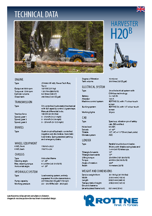 Cosechadoras forestales Rottne H 20 B