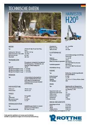 Cosechadoras forestales Rottne H 20 B