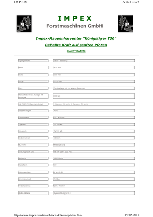 Cosechadoras forestales Impex Königstiger T 30 Gigant