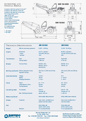 Cosechadoras forestales Sampo Rosenlew SR 1046 X