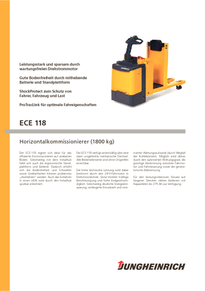 Recolectores de pedidos Jungheinrich ECE 118