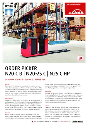 Recolectores de pedidos Linde N20C