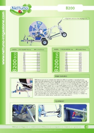 Carretes de manguera Nettuno B200 evo 110/250