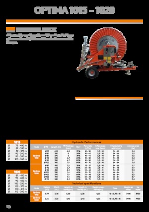 Carretes de manguera IRRIFRANCE Optima 1020 110/340