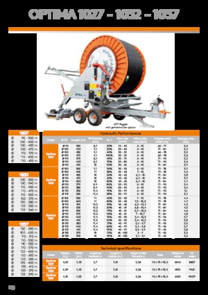 Carretes de manguera IRRIFRANCE Optima 1037 Boggie 135/390