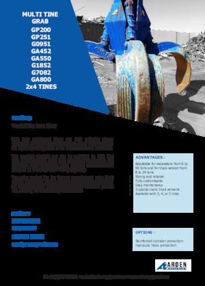 Cucharas hidráulicas múltiples Arden GA550