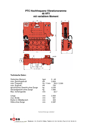 Martillos vibrantes PTC 48 HFV
