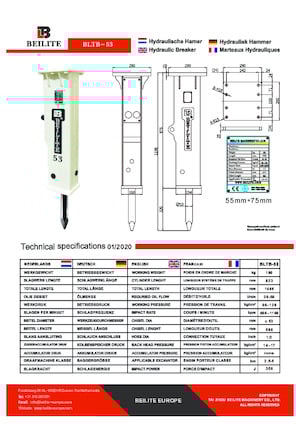 Martillos hidráulicos Beilite BLTB-53