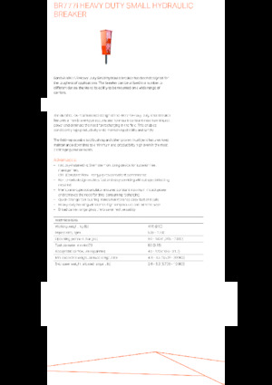 Martillos hidráulicos Sandvik BR777i