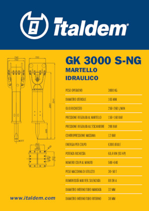 Martillos hidráulicos Italdem GK 3000 S-NG