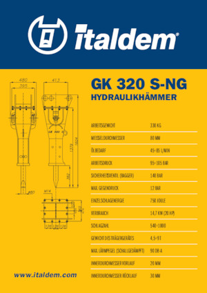 Martillos hidráulicos Italdem GK 320 S-NG
