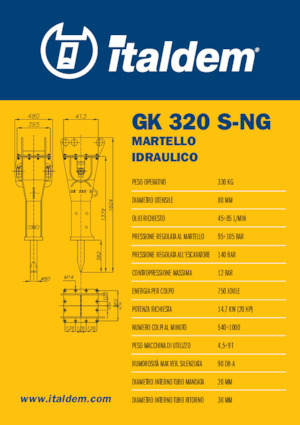 Martillos hidráulicos Italdem GK 320 S-NG