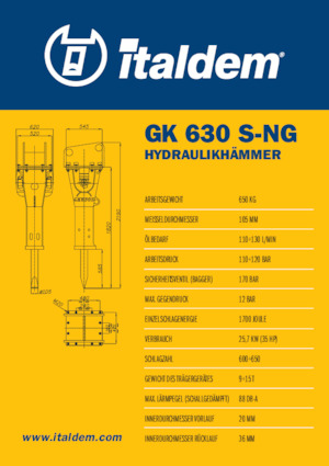 Martillos hidráulicos Italdem GK 630 S-NG