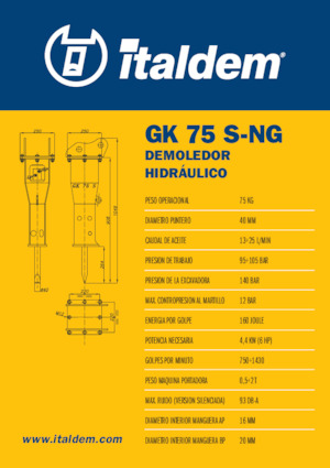 Martillos hidráulicos Italdem GK 75 S-NG