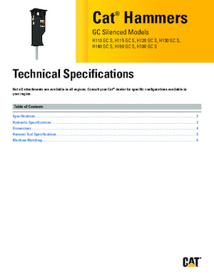 Martillos hidráulicos Caterpillar H140GC S 