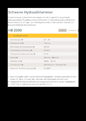 Martillos hidráulicos Epiroc HB 2000