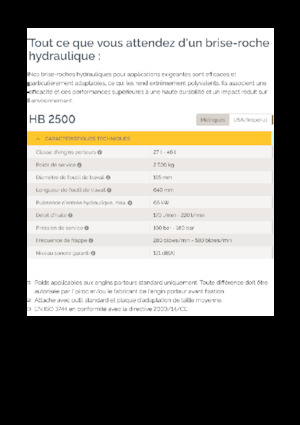 Martillos hidráulicos Epiroc HB 2500