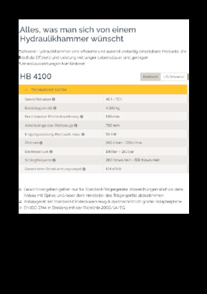 Martillos hidráulicos Epiroc HB 4100