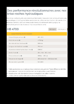 Martillos hidráulicos Epiroc HB 4700