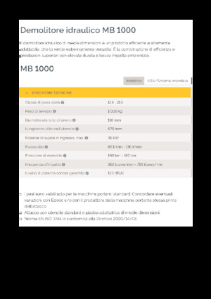 Martillos hidráulicos Epiroc MB 1000