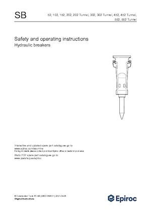 Martillos hidráulicos Epiroc SB 52
