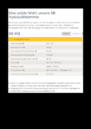 Martillos hidráulicos Epiroc SB 452