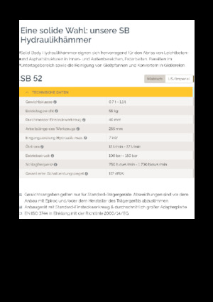 Martillos hidráulicos Epiroc SB 52